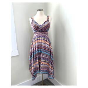 American Rag Sleeveless Asymmetrical Babydoll Dress Size S Pastel Empire Waist